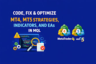 code, fix, and optimize mt4, mt5 strategies, indicators, and eas in mql