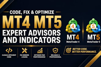 code, fix and optimize mt4 mt5 expert advisors and indicators