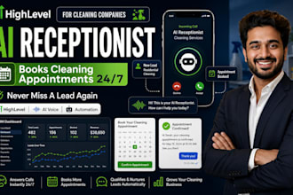 build an ai voice receptionist and appointment setter for cleaning companies