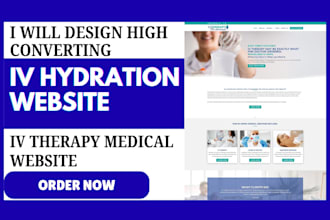 design wordpress website for iv hydration iv therapy healthcare medical