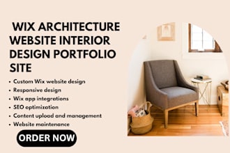 design wix architecture website interior design portfolio site
