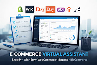 be shopify wix etsy woocommerce magento bigcommerce ebay duda virtual assistance