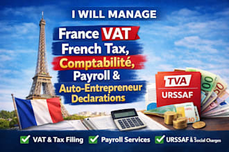 manage france vat french tax comptabilité payroll  auto entrepreneur declaration