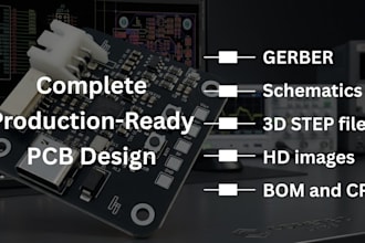 design pcb, schematics, gerber files, bom, 3d model