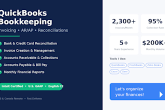 your quickbooks bookkeeping, invoicing and reconciliations
