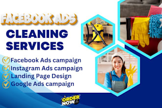 create facebook ad campaigns for cleaning companies or any local business