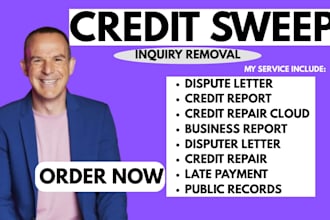 expert credit sweep and repair your credit report score remove negative items