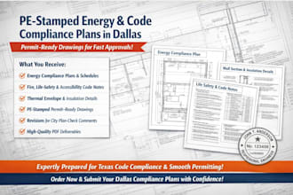 provide pe stamped full energy and code compliance plans for approval