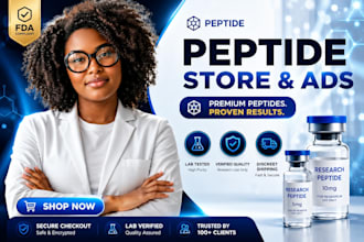 setup or fix compliant peptide ads marketing tiktok ads facebook peptide ads