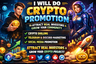 do crypto promotion to attract real investors and  crypto project grow community