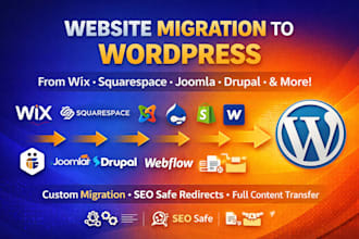 migrate joomla drupal webflow samcart squarespace to wordpress website migration