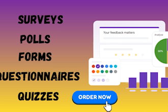create online surveys, forms, and questionnaires