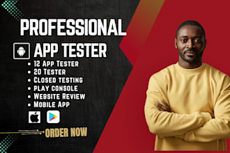 provide 12 testers  20 testers play console 12 app closed testing 20 app tester