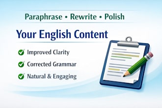 paraphrase, rewrite, and polish your english content
