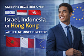 company registration in israel, indonesia, hong kong, with eu nominee director