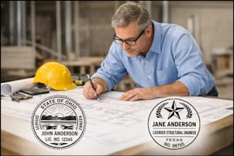 provide licensed architectural and structural pe stamp in ohio, texas
