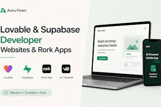 build lovable website, rork app and supabase backend