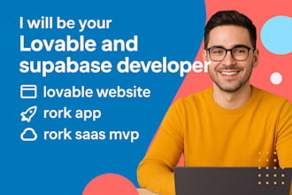 be your lovable and supabase developer, lovable website, rork app, v0 base44 app