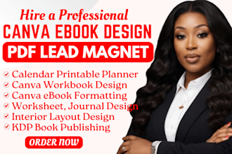 canva ebook design workbook journal printable planner calendar pdf lead magnet