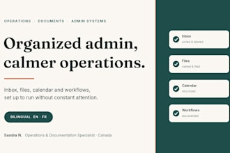 organize your admin, documents and business operations