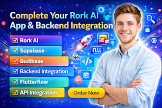 complete and connect your rork ai app with backend supabase, budibase