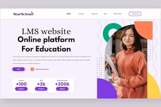 build wordpress, wix lms website, lms educational website, elearning website pro