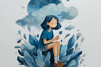 illustrate anything in watercolor style