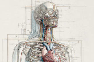 draw anatomy and medical vector illustration