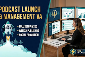 be your expert podcast launch and full service management VA