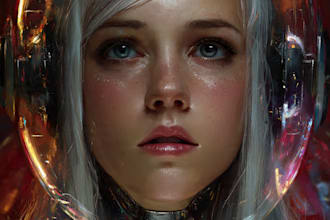 design stunning sci fi portrait art
