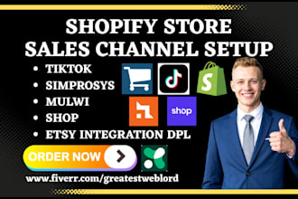 setup shopify sales channel shop etsy integration dpl tiktok simprosys mulwi