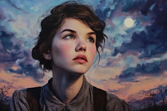 make a artistic oil painting