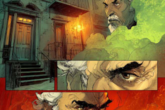 comic book illustration with comic book illustrator