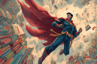 make your book illustration superhero comes art