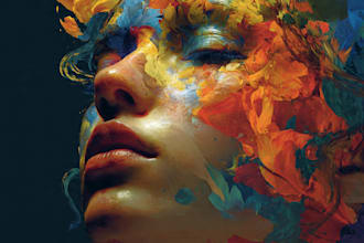 create paint unique digital art abstract, surrealism