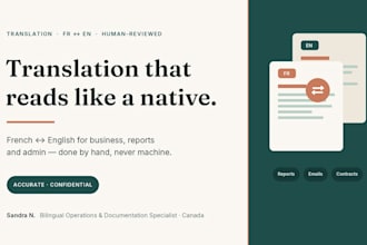 translate business documents between canadian french and english