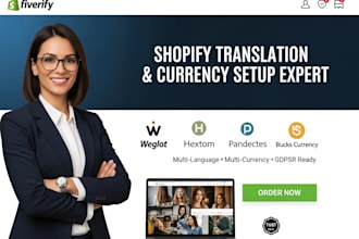 setup shopify translate hextom ai pandectes weglot bucks currency website