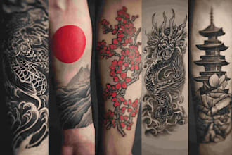 draw amazing japanese oriental tattoo