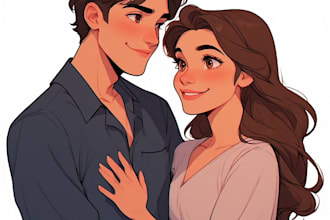 make couple portrait illustration