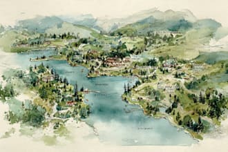do custom watercolor wedding map