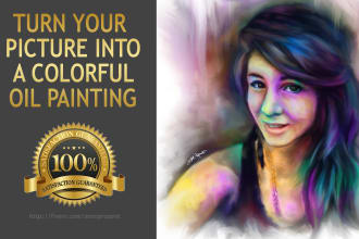 turn your picture into a colorful oil painting