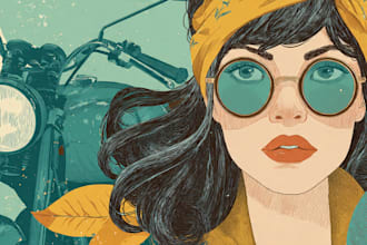 make vintage retro illustration for tshirt