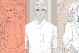 do lineart illustrations in high quality