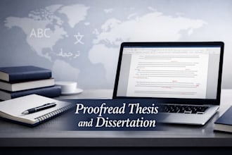 proofread thesis and dissertation or research proposal