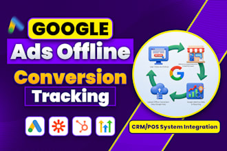 set google ads offline conversion tracking with zapier, hubspot CRM, sheets