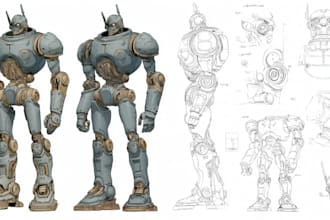make an amazing robot character design