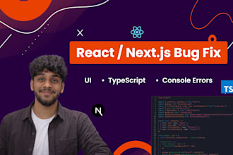 debug react or nextjs apps and fix UI and responsiveness issues