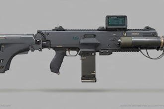 make a prop, weapon, gear or vehicle concept art for video games