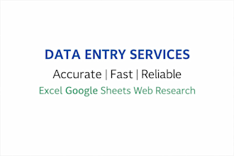 professional data entry web research and virtual assistant