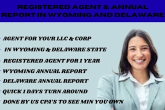 file annual reports and act as registered agent in wy and de